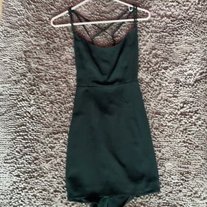 Green mini dress